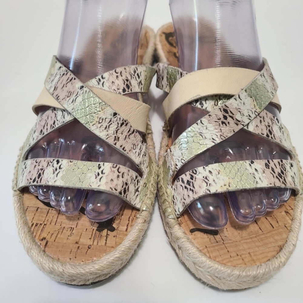 Sam Edelman Slide Flat Snakeskin Pattern And Rope… - image 2